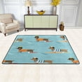thumbnail image 2 of SKYSONIC 36x24in Dachshund Dogs Summer Area Rug, Cute Surfing Swim Sea Floor Carpet for Indoor Living Dining Room Bedroom, 2 of 7
