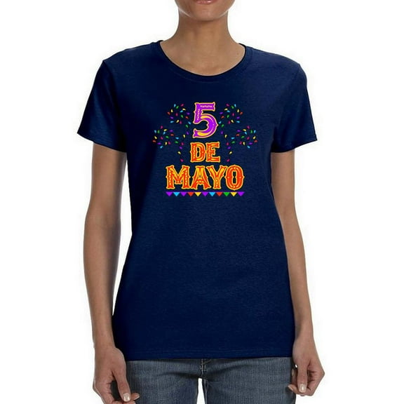 Cinco De Mayo Big Banner Shaped T-Shirt Women -Image by Shutterstock, Female Medium