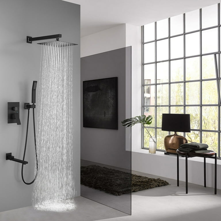 Functions Rainfall Shower System Set, Wall Mounted Rainfall