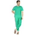 thumbnail image 4 of Inkmeso SolidPajama Set For Mens Short Sleeve Sleepwear Round NeckNightwearPj Set, 4 of 6