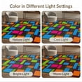 thumbnail image 7 of ODIKA 5'x7' Ultra-Soft Area Rug, Memphis 80S Abstract Grid Block Retro Interlocking Squiggle Funky Flowing None Washable, Bare feet friendly, Silk-Touch for Bedroom Home office, 7 of 7