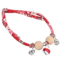 thumbnail image 2 of Collar de decoración de algodón para conejos para mascotas, collar ajustable con colgante de campana para animales pequeños, rojo con campana L, 2 of 5
