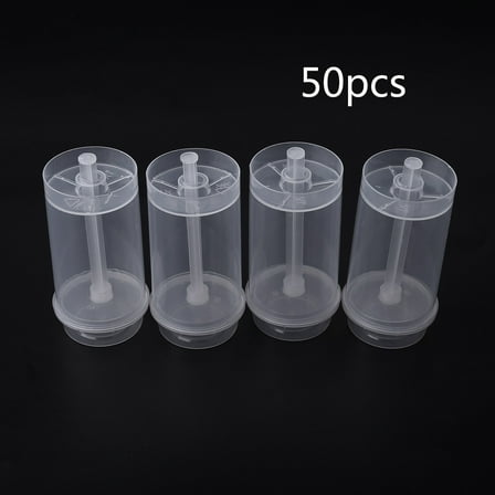 50 pcs Round Push-Up Cake Cake Holder Plastic Clear Cake Holder Push Cake Dessert Container Cake Tools Gift