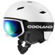 thumbnail image 1 of Set de casco y antiparras de esquí Odoland blanco talla M 54-56 cm, 1 of 8