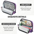 thumbnail image 5 of Standing Pencil Case with Base Large Capacity Stationery Pouch Pen Bag with Zipper for Women Men Purple Sky and Black Cat, 5 of 7