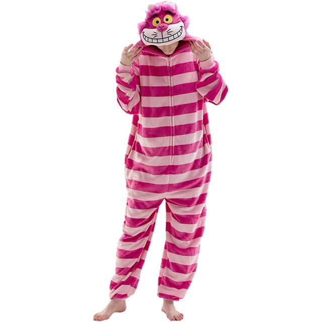 COSUSKET Pijamas de una Pieza para Adultos Unisex de Ajuste ceñido, Franela, Cosplay, Animal, Disfraz de Halloween de una Pieza, Ropa de Dormir, Ropa para el hogar