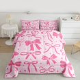 thumbnail image 2 of Feelyou Pink Retro Bow-tie Twin Comforter Sets, Cute Princess Stars Bedding Set, 2 Pieces, 2 of 8
