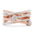 thumbnail image 2 of 1/2 Ct Round Cut Lab Created Moissanite Diamond Bypass Criscross Engagement Ring 14k Rose Gold Over Sterling Silver(G-H Color,VVS1 Clarity,0.50 Cttw)-4.5, 2 of 7