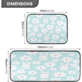 thumbnail image 3 of GZHJMY Easter Rabbit and Daisy Flower Kitchen Mat - Cushioned Anti Fatigue Kitchen Rug Set of 2, Non Slip Waterproof Kitchen Mats for Kitchen, Sink, Office 19.7"×27.6"+19.7"×47.2" Carpet Runner, 3 of 7
