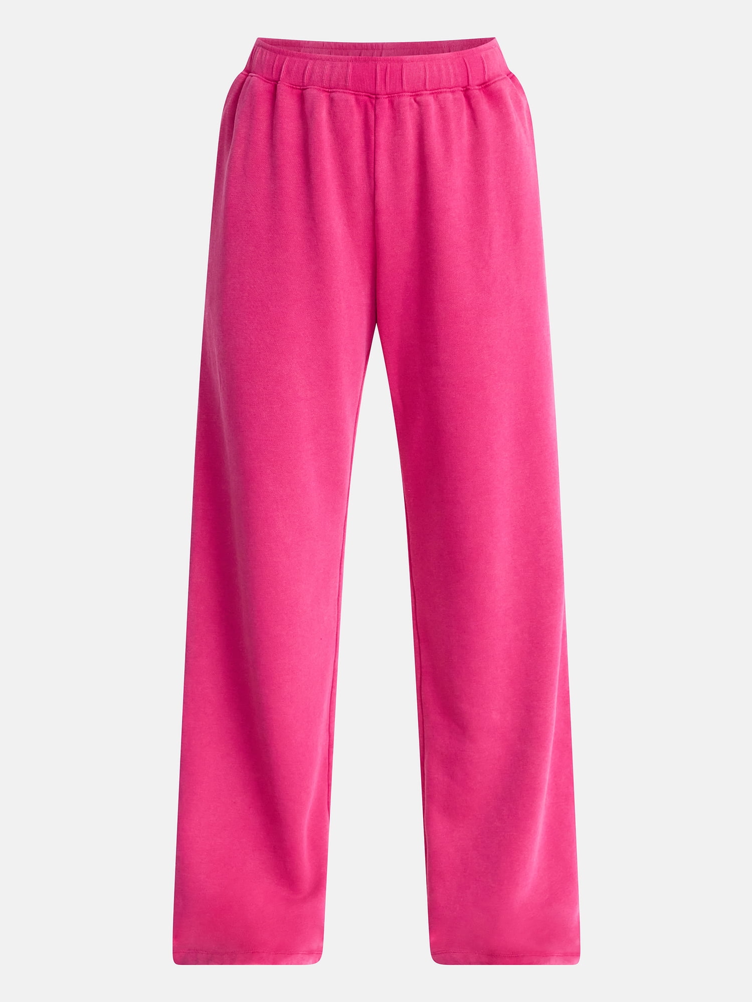No Boundaries Washed Fleece Wide Leg Pants, 31" Inseam, Women's XXS-XXL