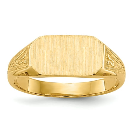14k Yellow Gold Engravable Child's Signet Ring