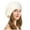 White, variant on Fgnfyis Soft Knit Crochet Beret Hat with Airy Cutout Design Lightweight Slouchy for Women Grey One Size