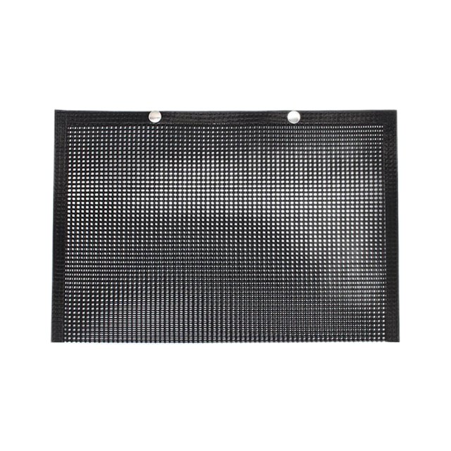 Bolsa de malla para parrilla de barbacoa Bolsas de almohadilla de aislamiento Bolsas para hornear Barbacoa de PTFE resistente al calor Negro kusrkot Bolsas de parrilla de malla para barbacoa