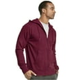 thumbnail image 2 of COUVER Men's Active Casual Cotton Terry Zipper Hoodie, Burgundy L, 1 Count, 1 Pack, 2 of 4