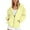 Light Yellow, variant on Fgnfyis Women's Casual Solid Color Pocket Zipper Hoodie Womens Hoodies with Zippers Red M