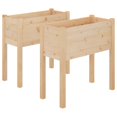 thumbnail image 1 of Jardineras VidaXL de madera maciza de pino 70 x 31 x 70 cm (2 unidades), 1 of 9