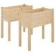 thumbnail image 1 of Jardineras VidaXL de madera maciza de pino 70 x 31 x 70 cm (2 unidades), 1 of 9