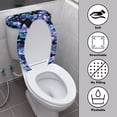 thumbnail image 3 of HELLHERO Colorful Turtle and Flower Pattern Bathroom Toilet Cover Set & Soft Toilet Lid Cover and Toilet Tank Lid Cover for Bathroom Accessories, 3 of 8