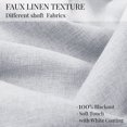 thumbnail image 5 of ZOPZO Faux Linen 100% Blackout Curtains, Gray, 52W x 63L Inch, 2 Panels，Thermal Insulated Drapes for Bedroom, 5 of 6