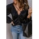 thumbnail image 4 of ABPHQTO Top de manga larga abullonada con cuello en V y estampado floral para mujer, 4 of 5