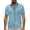 Cyan, variant on Summer Men's Casual Shirt Short Sleeve Breathable Linen Beach Shirts Male Solid Chic Double Pockets Turn Down Collar Blouse