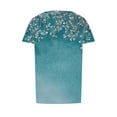 thumbnail image 5 of Staron Liquidation Blouses d'Été pour Femmes 2025 T-shirt d'Été à Manches Courtes Décontracté Col Rond Plissé Chemises Amples Hauts, 5 of 5
