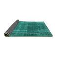 thumbnail image 2 of Ahgly Company Indoor Round Oriental Turquoise Blue Industrial Area Rugs, 3' Round, 2 of 4