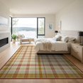 thumbnail image 3 of ODIKA 9'x12' Washable Area Rug Non-Shedding, Easy Care Rag Checkered Layered Farmhouse Tartan Plaid Boho Distressed for Master Suite, California King, Under Bed, 3 of 7