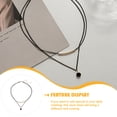 thumbnail image 2 of Black Crystal Choker Womens Necklace Bridal Pendant Layered Necklaces Gift Jewelry Beaded Miss Women's, 2 of 6