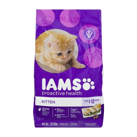 IAMS Proactive Health Kitten Chicken Dry Cat Food, 3.5 Lb - Walmart.com