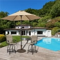 thumbnail image 3 of Yaheetech Parasol de Marché pour Patio, Base Ronde en Résine, Poids de 22 lb, Bronze, 3 of 7