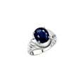 thumbnail image 5 of RYLOS Rings for Women Silver Ring Classic Designer Style Oval 12X10MM Solitaire Gemstone Ring September Sapphire Jewelry for Women Size 13, 5 of 6