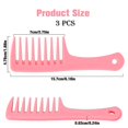 thumbnail image 4 of Peine de dientes anchos, 3 piezas, peine desenredante, peine de rizos de plástico, peines de dientes grandes para mujeres, peinado mini, 4 of 5