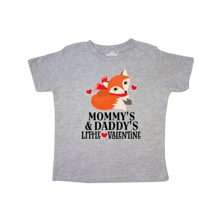 

Inktastic Valentines Day Fox Mommy and Daddy Gift Toddler Boy or Toddler Girl T-Shirt