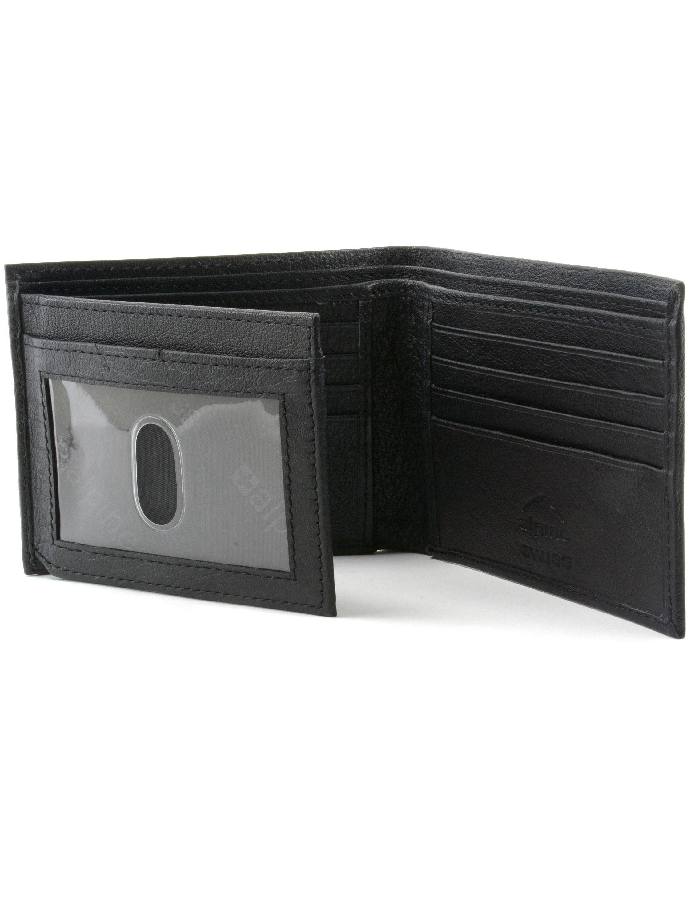 Alpine Swiss Mens Wallet Real Leather Flipout Hybrid Bifold Trifold ID Card Case - image 5 of 7