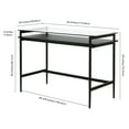 thumbnail image 5 of Evelyn&Zoe 46 in. Mid-Century Modern Desk with Wood Shelf and Glass Top, 5 of 8