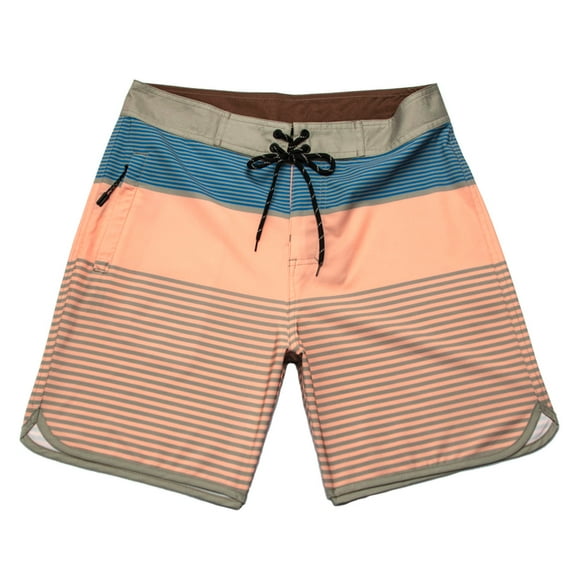 Men's Board Shorts Striped Color Block Standard Surfsilk Tijuana 19 Casual Boardshort Swim Trunk with Pockets