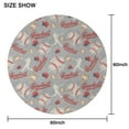 thumbnail image 6 of Baseball Silhouette Pattern Round Tablecloth 60"x60",Wrinkle Wipeable Table Cloth for Kitchen Dining Room Picnic Patio Party, 6 of 6