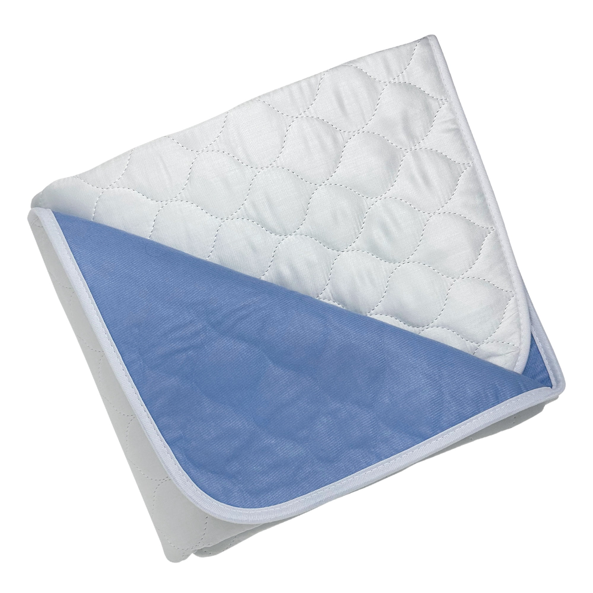 WOVENX Organic Incontinence Pads for Adults & Kids - 5 Layer Waterproof Protectors for Overnight Bed Wetting - Reusable & Washable Pee Pads - Fits Twin to Full Size Beds - 34" x 52" White