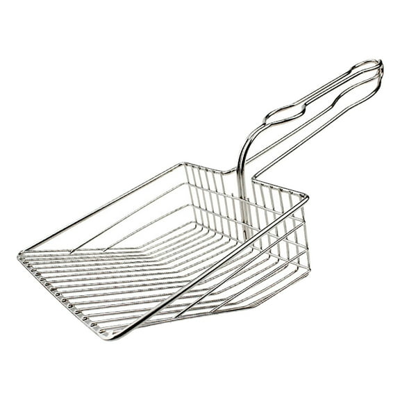 Barhoo Metal Cat Litter Scoop Large Deep Shovel Sifter Non-Stick Coated Long Handle Pet Cleaning Tool Litter Box Accessories 1X Cat Litter Scoop