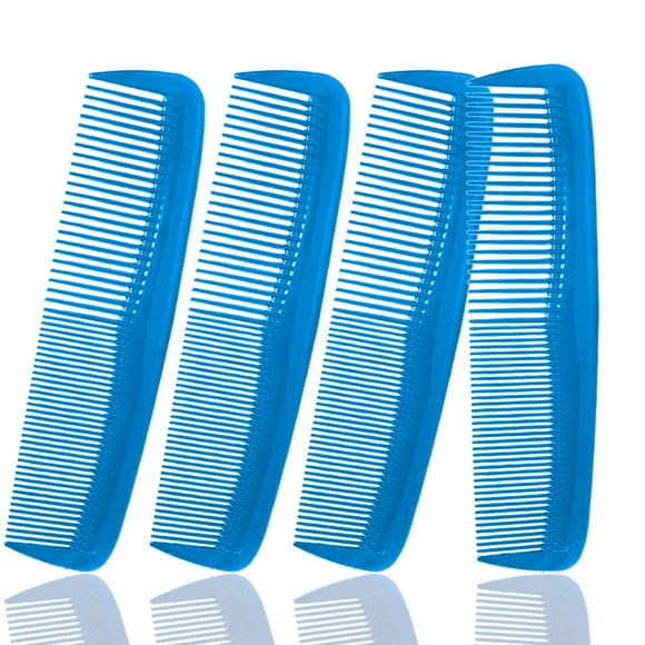 Peine para el cuidado del cabello Soft 'N Style, paquete de 4, no rompible, peine para hombre/peine de dientes finos/peines para cabello