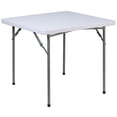 thumbnail image 1 of 34'' Square Granite White Plastic Folding Table, 1 of 9