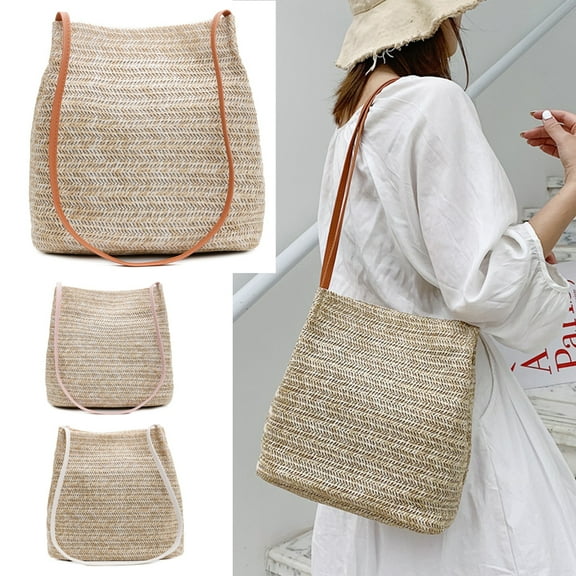 Straw Beach Bag Buckets Totes Handbag Shoulder Bag Tote Bag Women Summer Handbag
