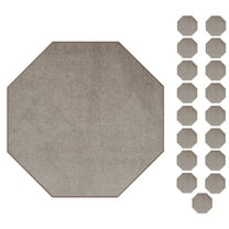 Furnish My Place Modern Plush Solid Beige Color Rug - Pets and Kids Friendly Rug, Indoor/Outdoor Mat, Area Rugs Great for Kids, Pets, Event, Wedding, Living Room, Made in USA, 2' Octagon - Set of 20