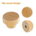 thumbnail image 4 of Uxcell 10pcs Wood Knobs 1.4"(35mm) Wooden Drawer Pulls with Screws, Wood Color, 4 of 4