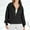 Black, variant on Women 2 Piece Outfits Sweatshirt Quarter Zip V Neck Long Sleeve Pullover Top Shorts Pajamas Tracksuit Sets Active Graphic Sweat Shirts Women Ladies Zip up Hoodie Ladies Athletic Hoodies Knit Sleeve