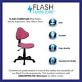 thumbnail image 4 of Flash Furniture Whitney Pink Fabric Swivel Ergonomic Task Office Chair, 4 of 12
