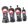 thumbnail image 4 of 4x Golf Club Head Covers Golf Wood Headcover Protector Head Covers Guard Fashion with Number Tag for Golfer Gift Unisex Accessories Cup Black, 4 of 10