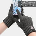 thumbnail image 4 of 2 guantes cálidos de invierno para hombre con pantalla táctil y guantes de terciopelo, guantes de punto de lana cálidos y fríos 656, 4 of 5
