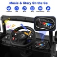 thumbnail image 4 of Wisairt 24V Kids Ride On Truck Car, 2-Seat Electric Ride on Toy w/ Dump Bed, Remote Control, Music, Story, LED Lights, Powered Ride On Construction Vehicle Dump Truck for Kids Age 2-5, 5MPH, Black, 4 of 8